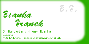 bianka hranek business card